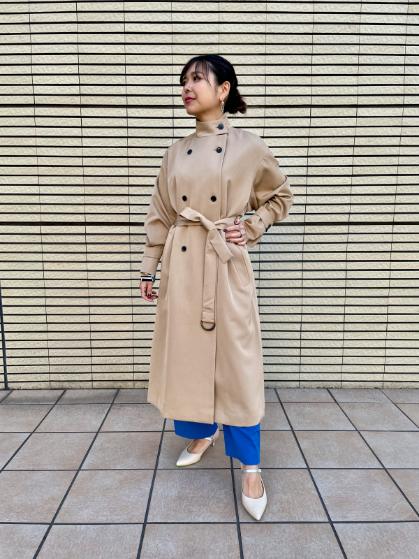 トゥモローランド スプリングコート ピスタチオカラー ベルト